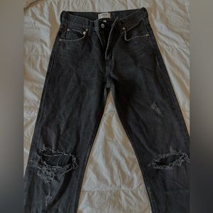agolde black mom jeans
